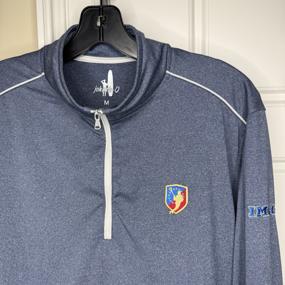 Johnnie-O Performance 1/4 Zip Medium IMLCA Lacrosse Embroidery Coaches College